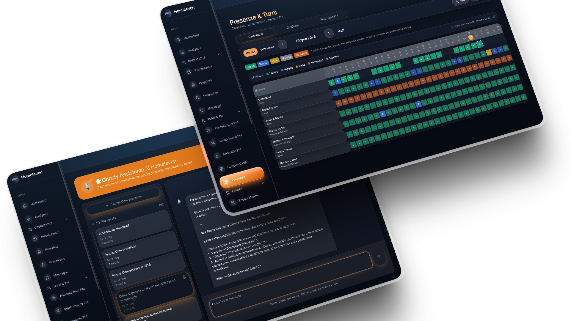 Presenze turni e assistente AI Homeleven